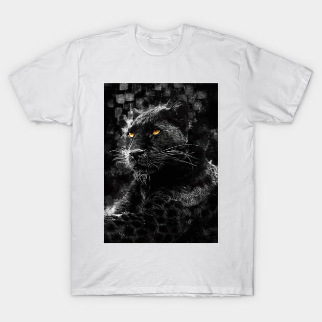 Black Panther vector T-Shirt by syanart